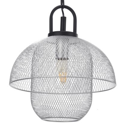 ONLI - Suspension chaîne ZAIR 1xE27/22W/230V noir/argent
