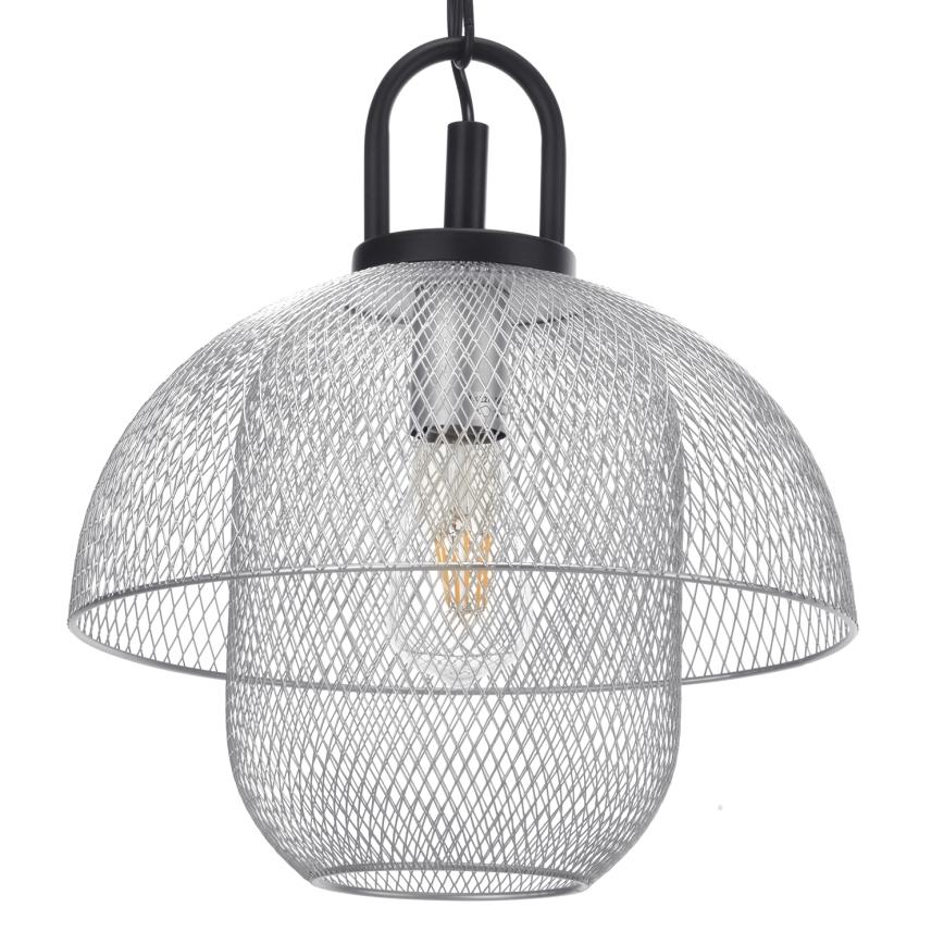 ONLI - Suspension chaîne ZAIR 1xE27/22W/230V noir/argent