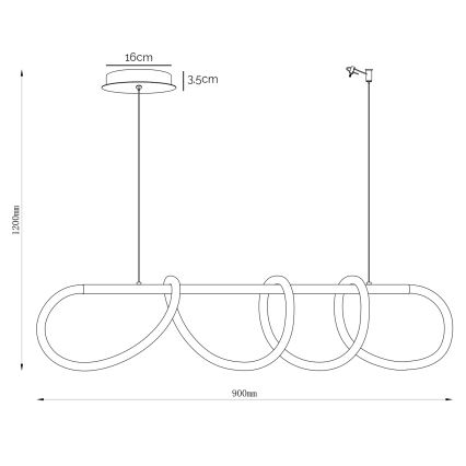 ONLI - Suspension filaire AMANDA LED/40W/230V 4500K chrome mat