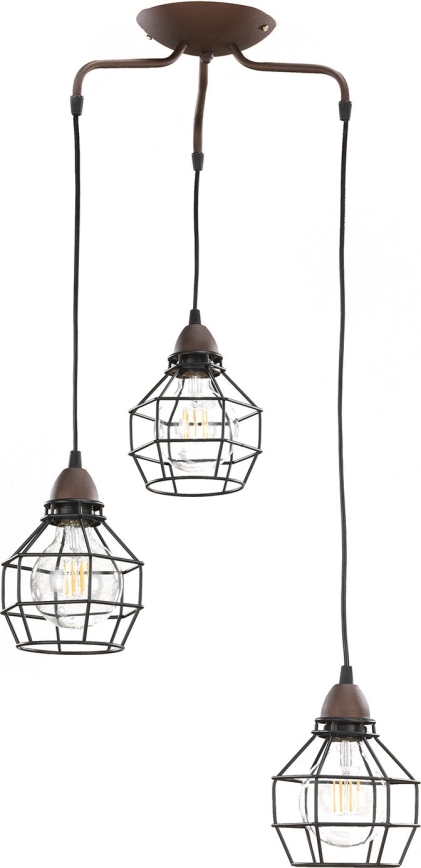ONLI - Suspension filaire ARAIGNEE 3xE27/15W/230V noir/marron