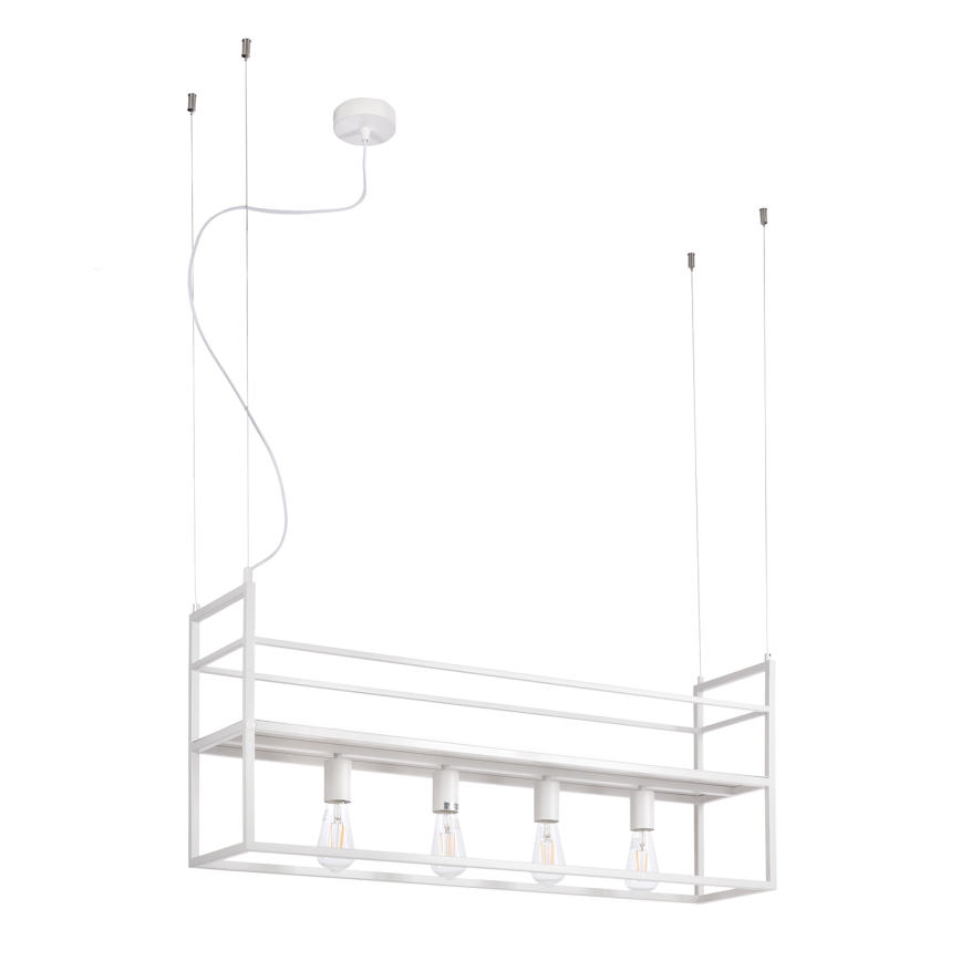 ONLI - Suspension filaire avec étagère JEFFER 4xE27/22W/230V blanc