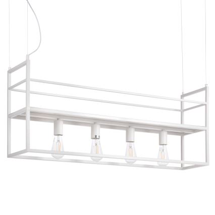 ONLI - Suspension filaire avec étagère JEFFER 4xE27/22W/230V blanc