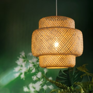 ONLI - Suspension filaire BAMBOO 1xE27/22W/230V bambou