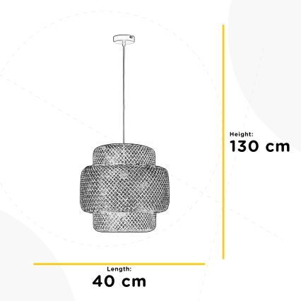 ONLI - Suspension filaire BAMBOO 1xE27/22W/230V bambou
