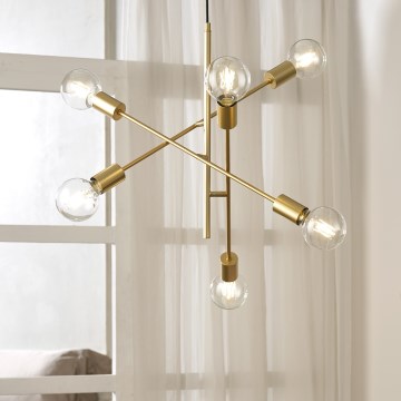ONLI - Suspension filaire CROSS 6xE27/22W/230V