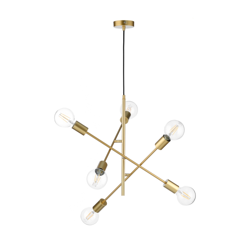 ONLI - Suspension filaire CROSS 6xE27/22W/230V