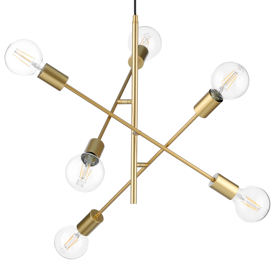 ONLI - Suspension filaire CROSS 6xE27/22W/230V