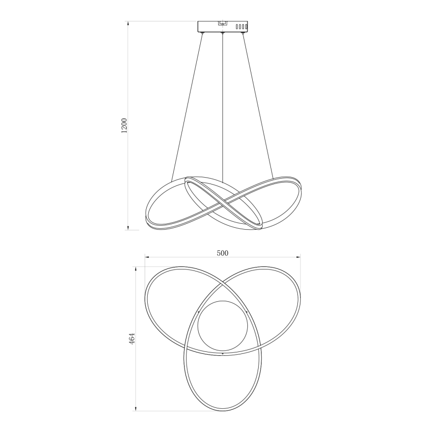 ONLI - Suspension filaire DAFNE LED/30W/230W 4000K noir
