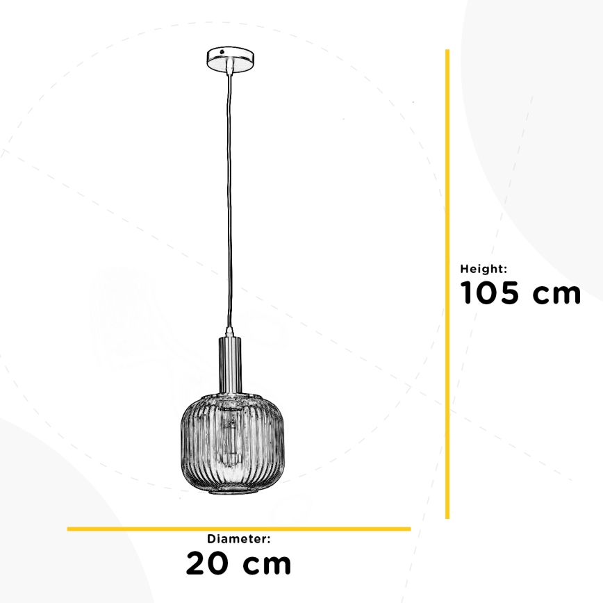 ONLI - Suspension filaire DOROTY 1xE27/22W/230V d. 20 cm