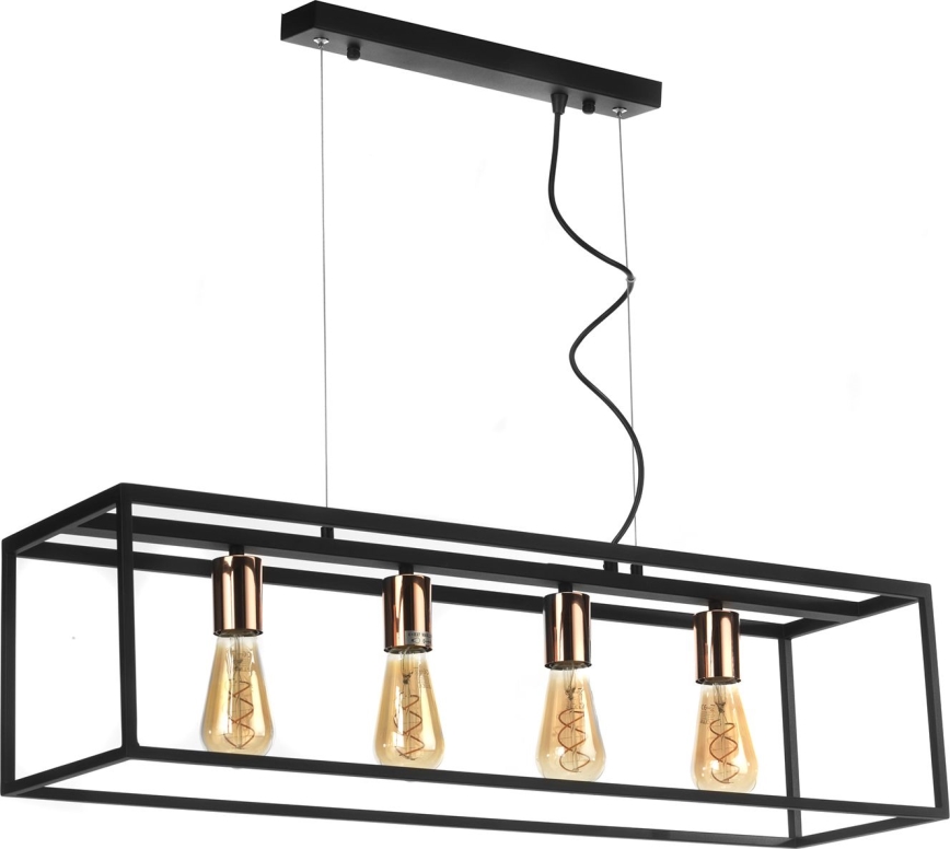 ONLI - Suspension filaire FLOKI 4xE27/15W/230V noir/cuivre