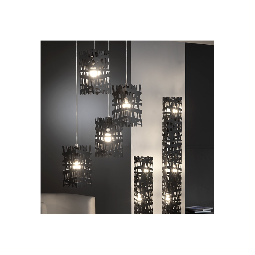 ONLI - Suspension filaire FORESTA 1xE27/15W/230V noir