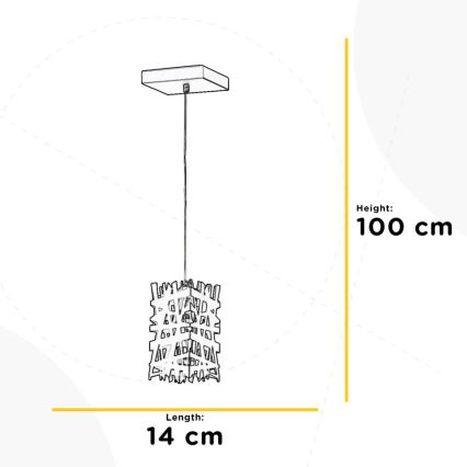 ONLI - Suspension filaire FORESTA 1xE27/15W/230V noir