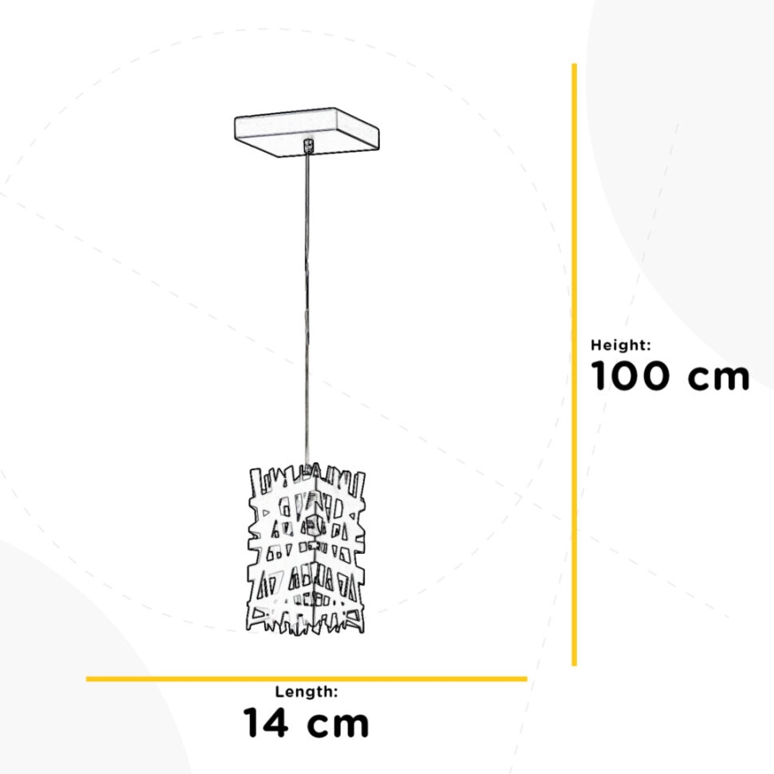 ONLI - Suspension filaire FORESTA 1xE27/15W/230V noir