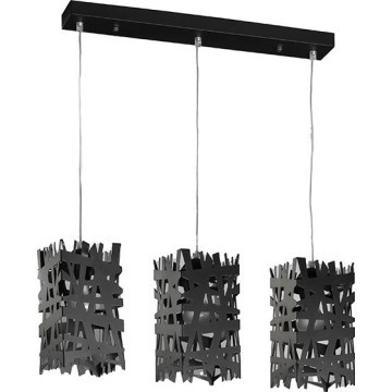 ONLI - Suspension filaire FORESTA 3xE27/15W/230V noir