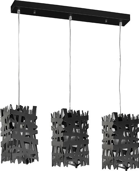 ONLI - Suspension filaire FORESTA 3xE27/15W/230V noir