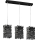 ONLI - Suspension filaire FORESTA 3xE27/15W/230V noir