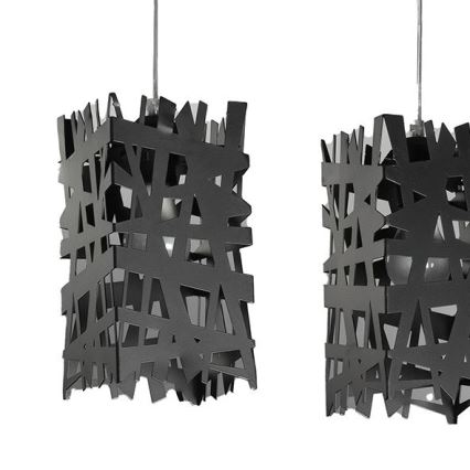 ONLI - Suspension filaire FORESTA 3xE27/15W/230V noir