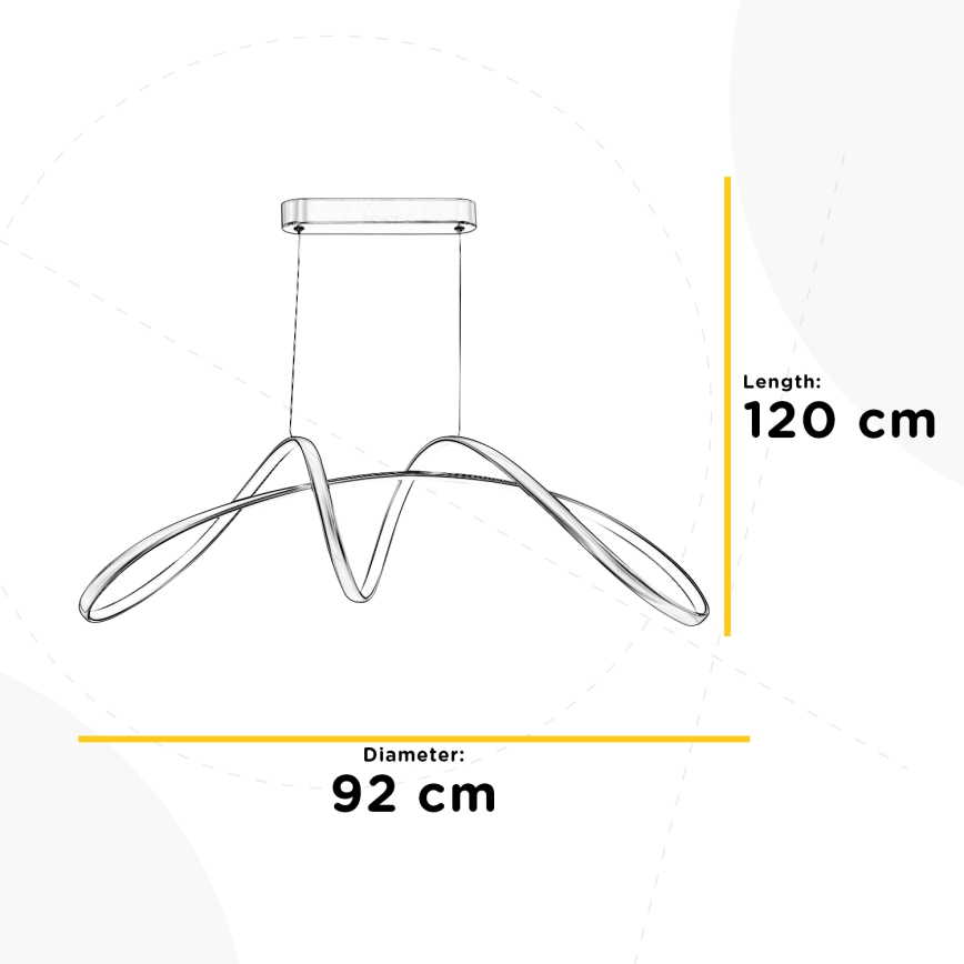 ONLI - Suspension filaire INFINITY LED/50W/230V 4500K chrome mat