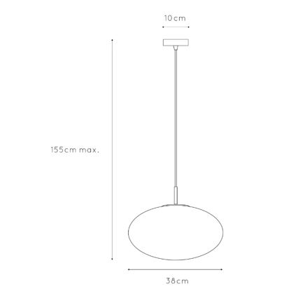 ONLI - Suspension filaire JANET 1xE27/6W/230V d. 38 cm