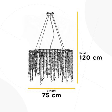 ONLI - Suspension filaire LAILA 5xE14/10W/230V