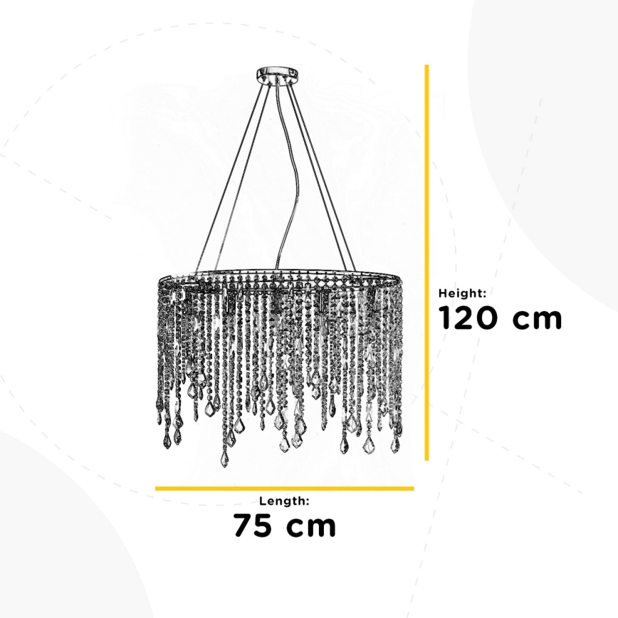 ONLI - Suspension filaire LAILA 5xE14/10W/230V