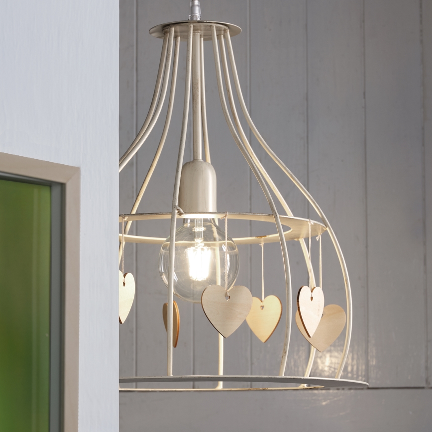 ONLI - Suspension filaire LEONILDE 1xE27/15W/230V beige