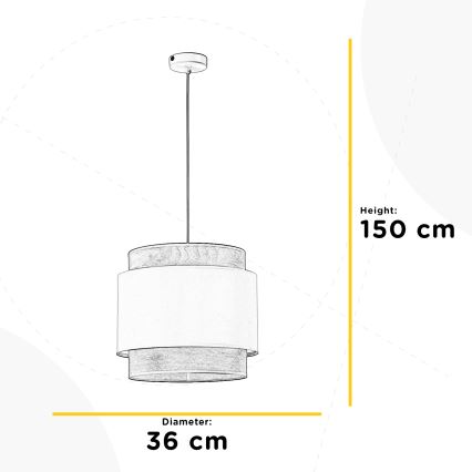 ONLI - Suspension filaire LICIA 1xE27/22W/230V