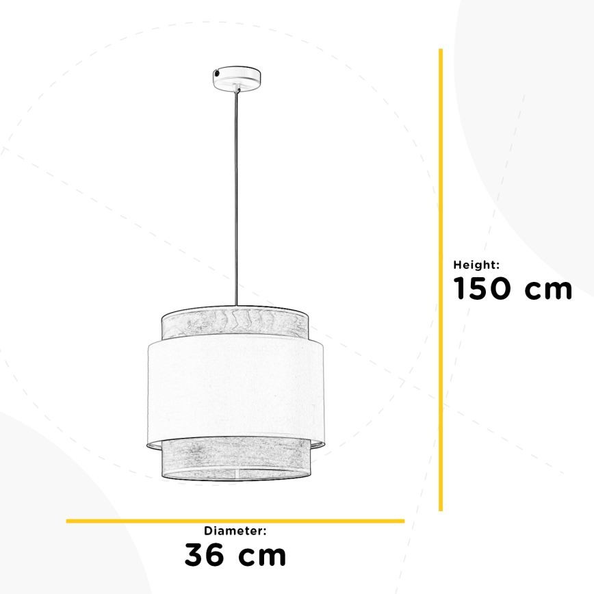 ONLI - Suspension filaire LICIA 1xE27/22W/230V