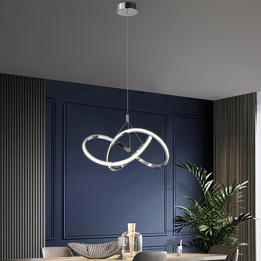 ONLI - Suspension filaire LOOP LED/40W/230V 4000K chrome brillant
