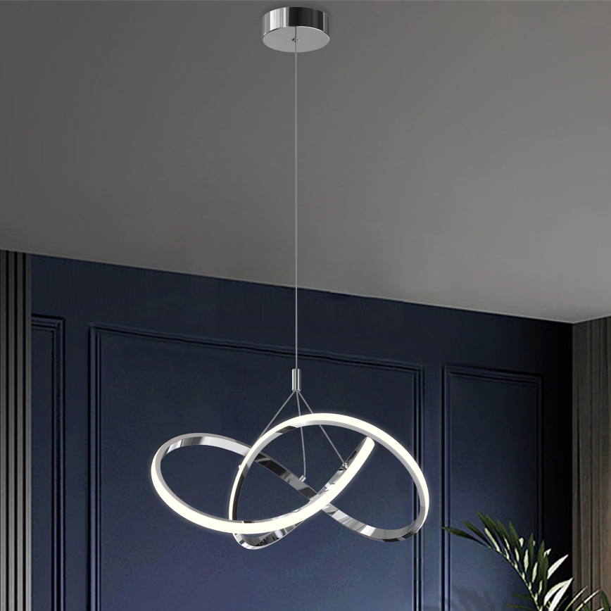ONLI - Suspension filaire LOOP LED/40W/230V 4000K chrome brillant