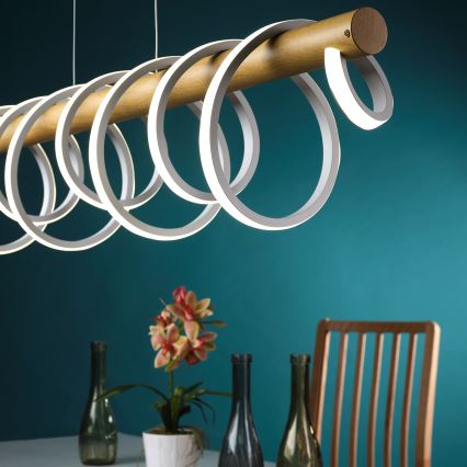 ONLI - Suspension filaire NILO LED/70W/230V 4000K marron/blanc