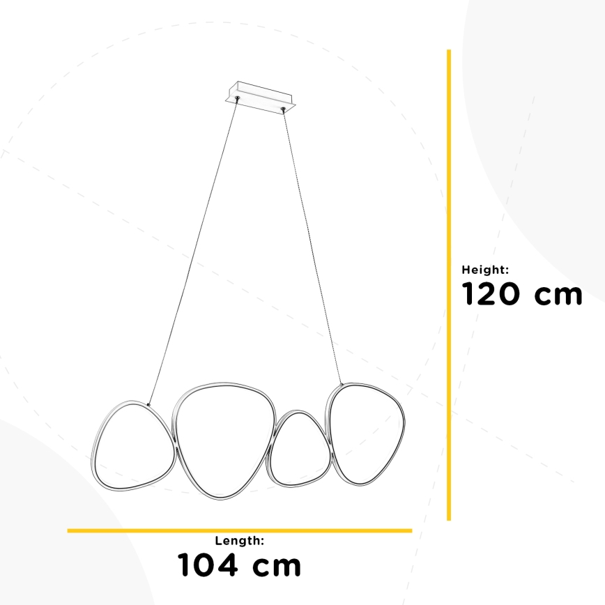ONLI - Suspension filaire ROMEO LED/48W/230V 4000K blanc