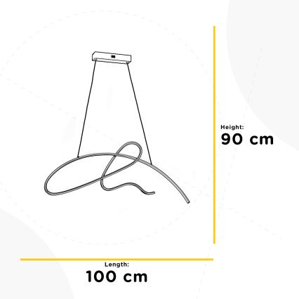 ONLI - Suspension filaire SIGN LED/42W/230V 4000K doré