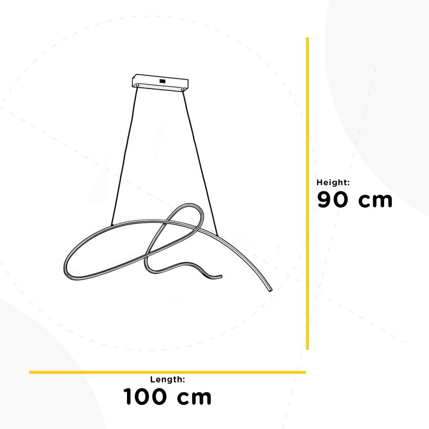 ONLI - Suspension filaire SIGN LED/42W/230V 4000K doré