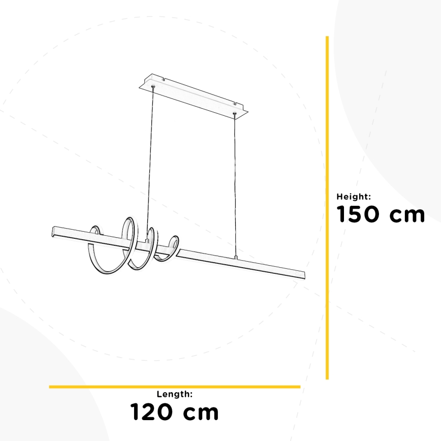 ONLI - Suspension filaire SWING LED/30W/230V 4000K noir