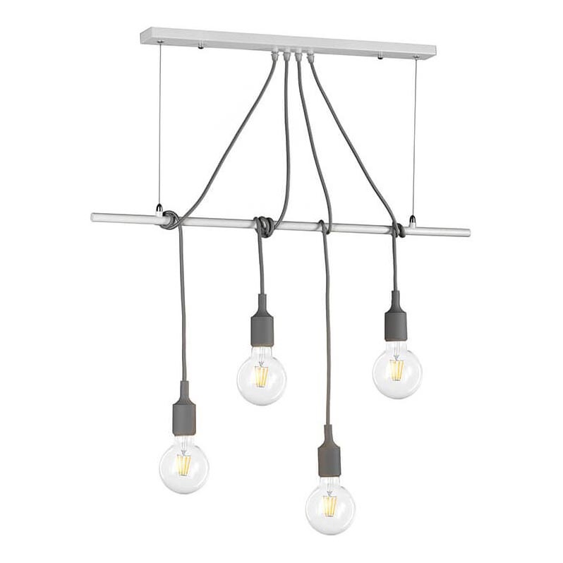 ONLI - Suspension filaire WIRE 4xE27/15W/230V gris/blanc
