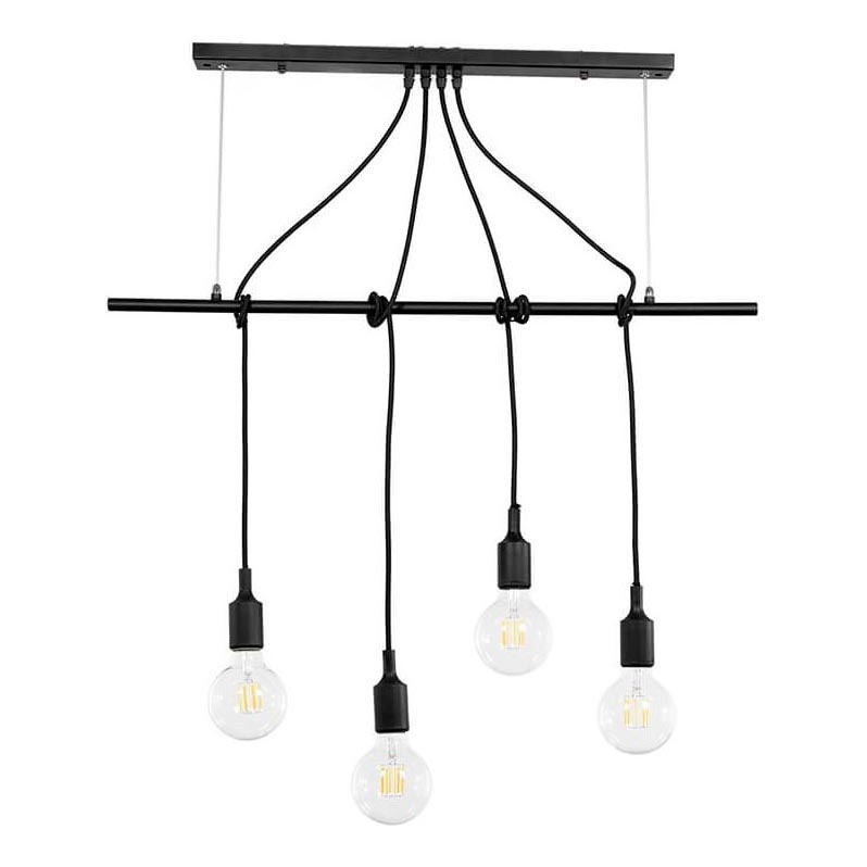 ONLI - Suspension filaire WIRE 4xE27/15W/230V noir