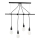 ONLI - Suspension filaire WIRE 4xE27/15W/230V noir