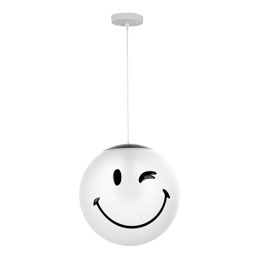 ONLI - Suspension pour enfants sur câble SMILEY 1xE27/15W/230V blanche