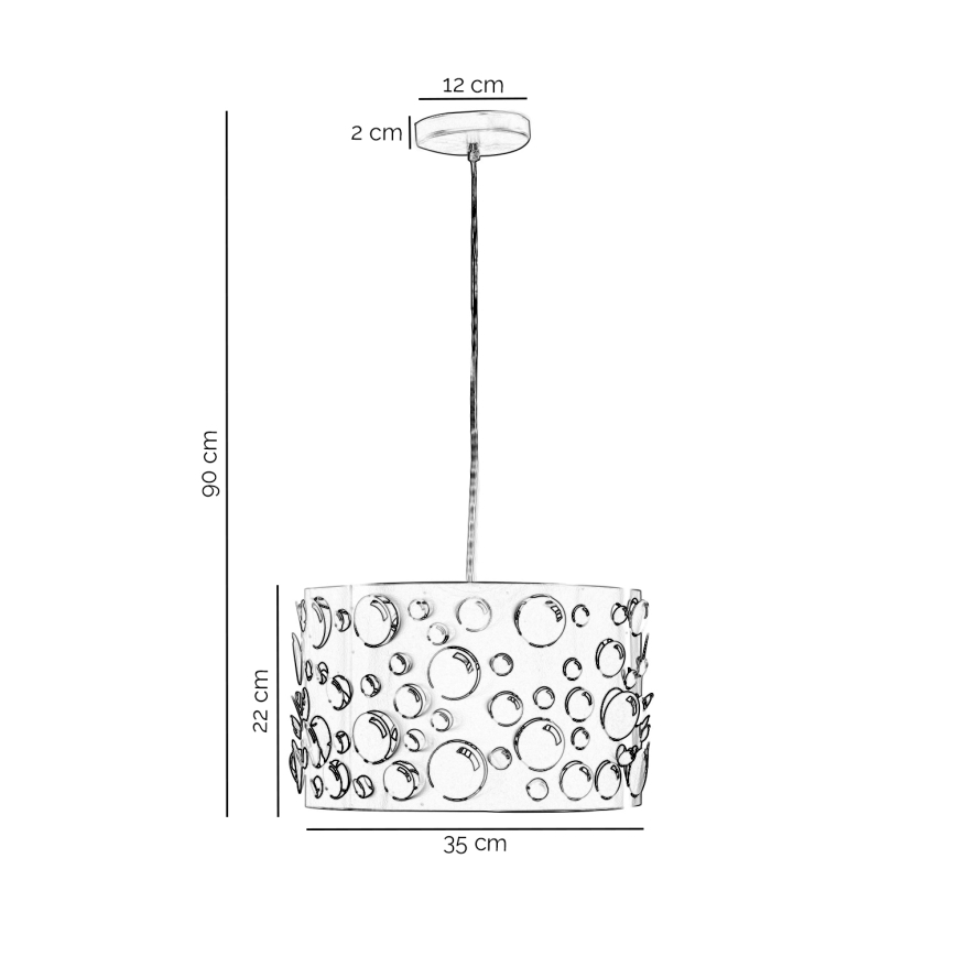 ONLI - Suspension sur câble BOLLICINE 1xE27/15W/230V blanche