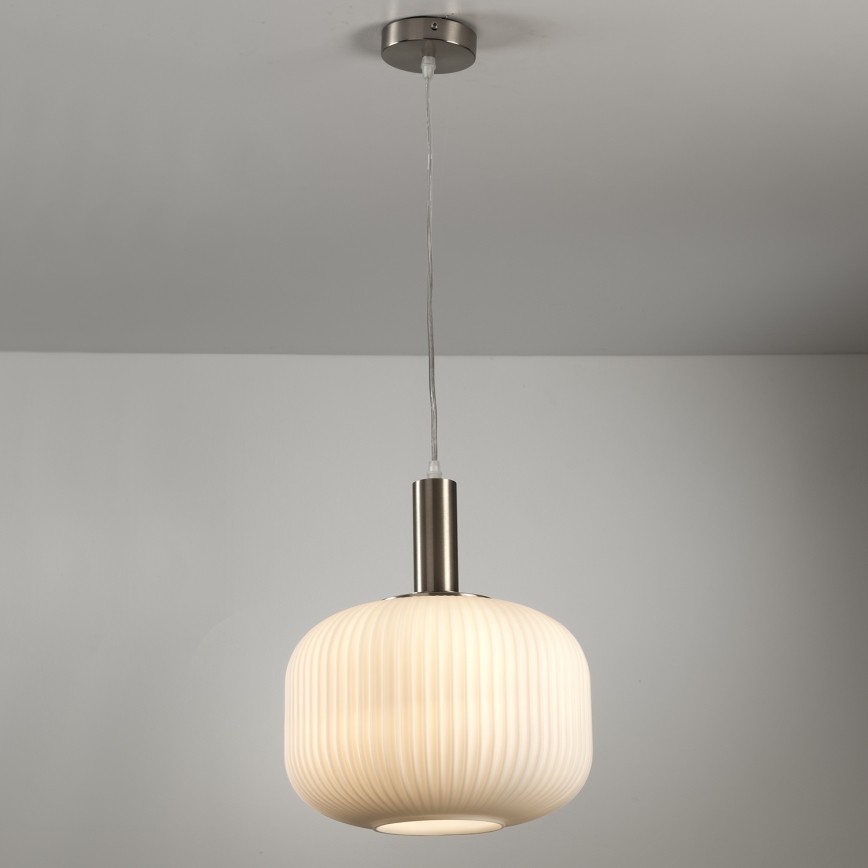 ONLI - Suspension sur câble DOROTY 1xE27/15W/230V blanc/chrome brillant