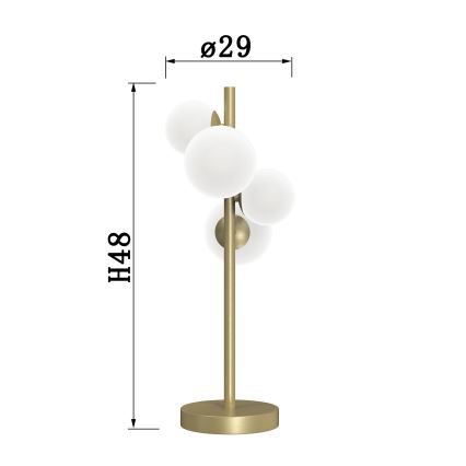ONLI - Tafellamp PALOMA 4xG9/10W/230V 48 cm goud