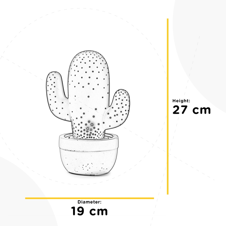ONLI - Tafellamp PORCELLANA 1xE14/6W/230V 27 cm cactus