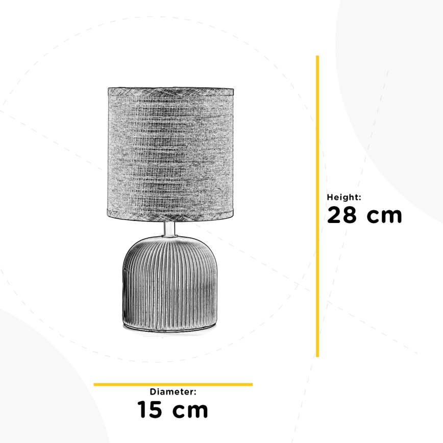 ONLI - Tafellamp SHELLY 1xE27/22W/230V bruin 28 cm