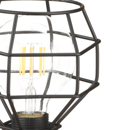 ONLI - Tafellamp SPIN 1xE27/15W/230V 23 cm zwart/bruin