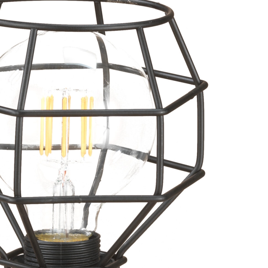 ONLI - Tafellamp SPIN 1xE27/15W/230V 23 cm zwart/bruin