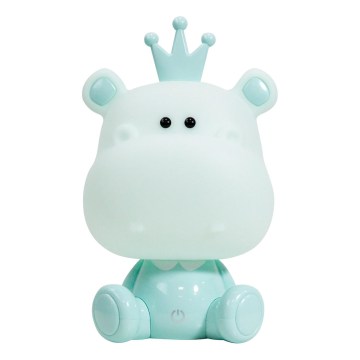 ONLI - Veilleuse LED dimmable pour enfant PUPPIES LED/3W/230V 25 cm hippopotame/vert