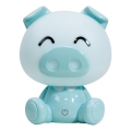 ONLI - Veilleuse LED dimmable pour enfants PUPPIES LED/3W/230V 19 cm porcelet/bleu