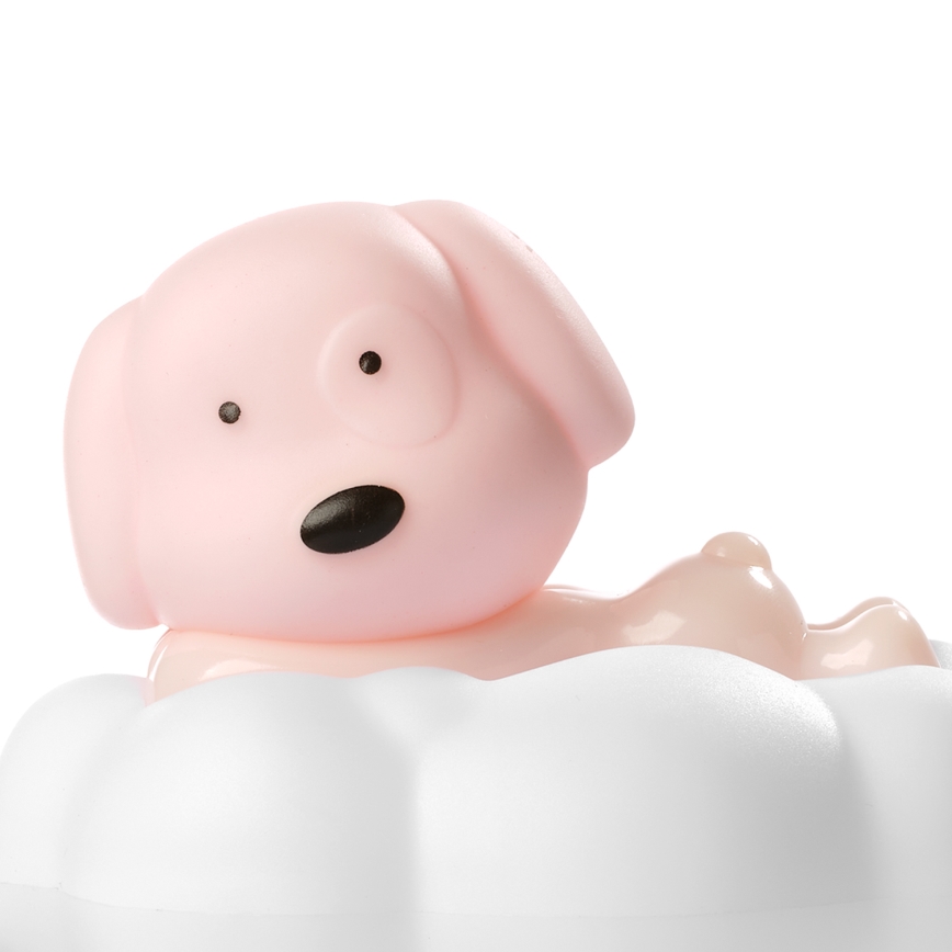 ONLI - Veilleuse LED rechargeable pour enfants NUVOLINA LED/2,5W/5V 300 mAh chien/rose