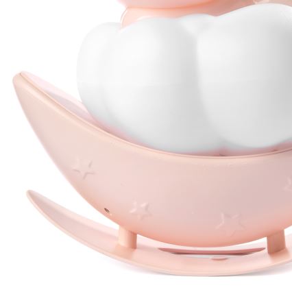 ONLI - Veilleuse nocturne LED rechargeable pour enfants NUVOLINA LED/2,5W/5V 300 mAh ours/rose